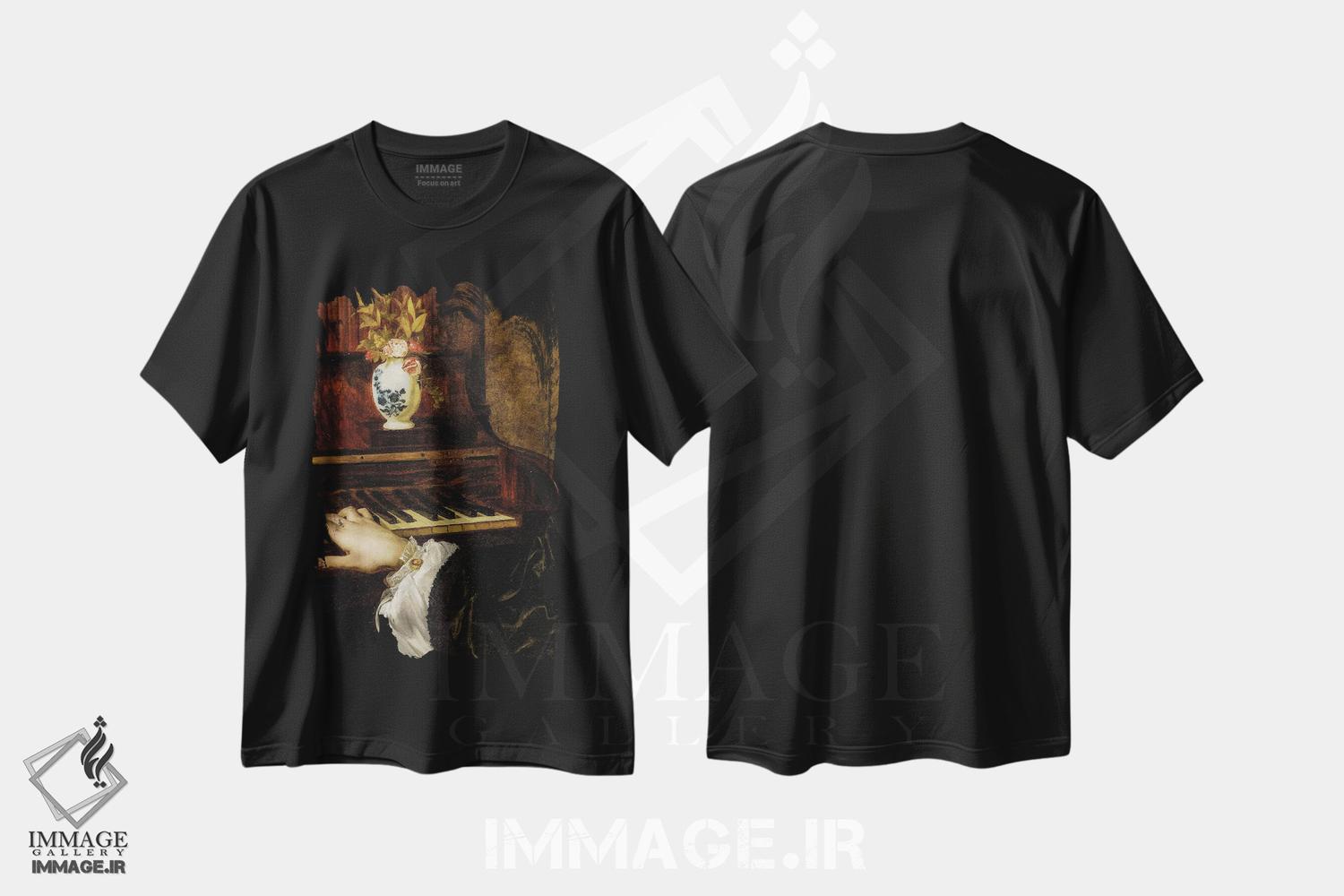 تیشرت طرح دار نقاشی جزئیات کلاسیک، دکوراسیون جایگزین اثر بونا فیدسا | immage.ir