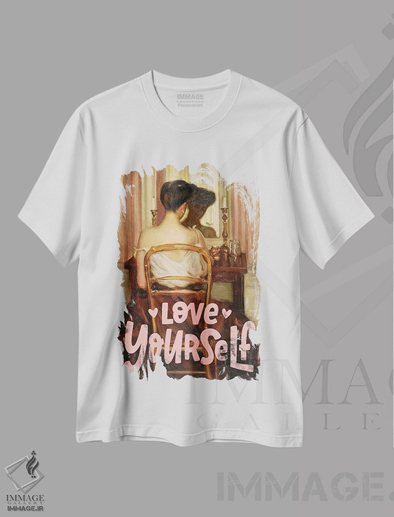 تیشرت طرح دار جلوی آینه، تزئینی اثر بونا فیدسا | فروشگاه ایماژ