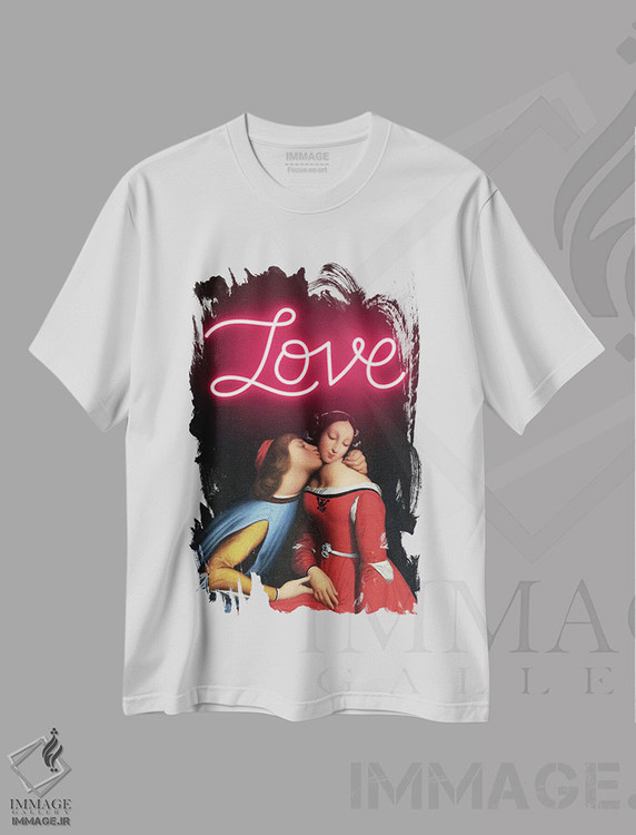 تیشرت طرح دار عشق همان عشق است، تزئینی اثر بونا فیدسا | فروشگاه ایماژ
