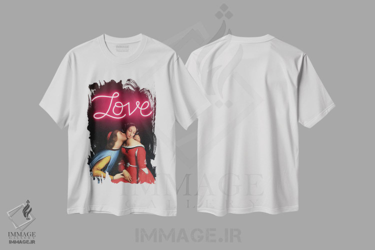 تیشرت طرح دار عشق همان عشق است، تزئینی اثر بونا فیدسا | فروشگاه ایماژ
