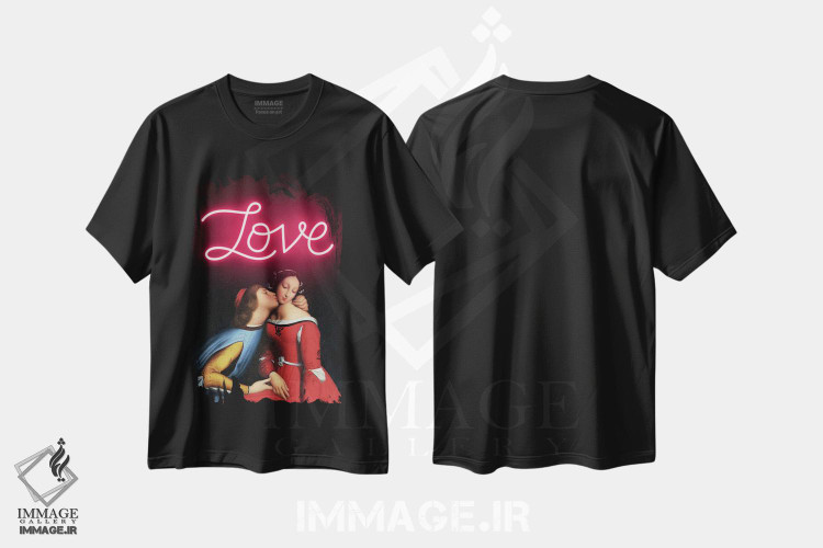 تیشرت طرح دار عشق همان عشق است، تزئینی اثر بونا فیدسا | immage.ir