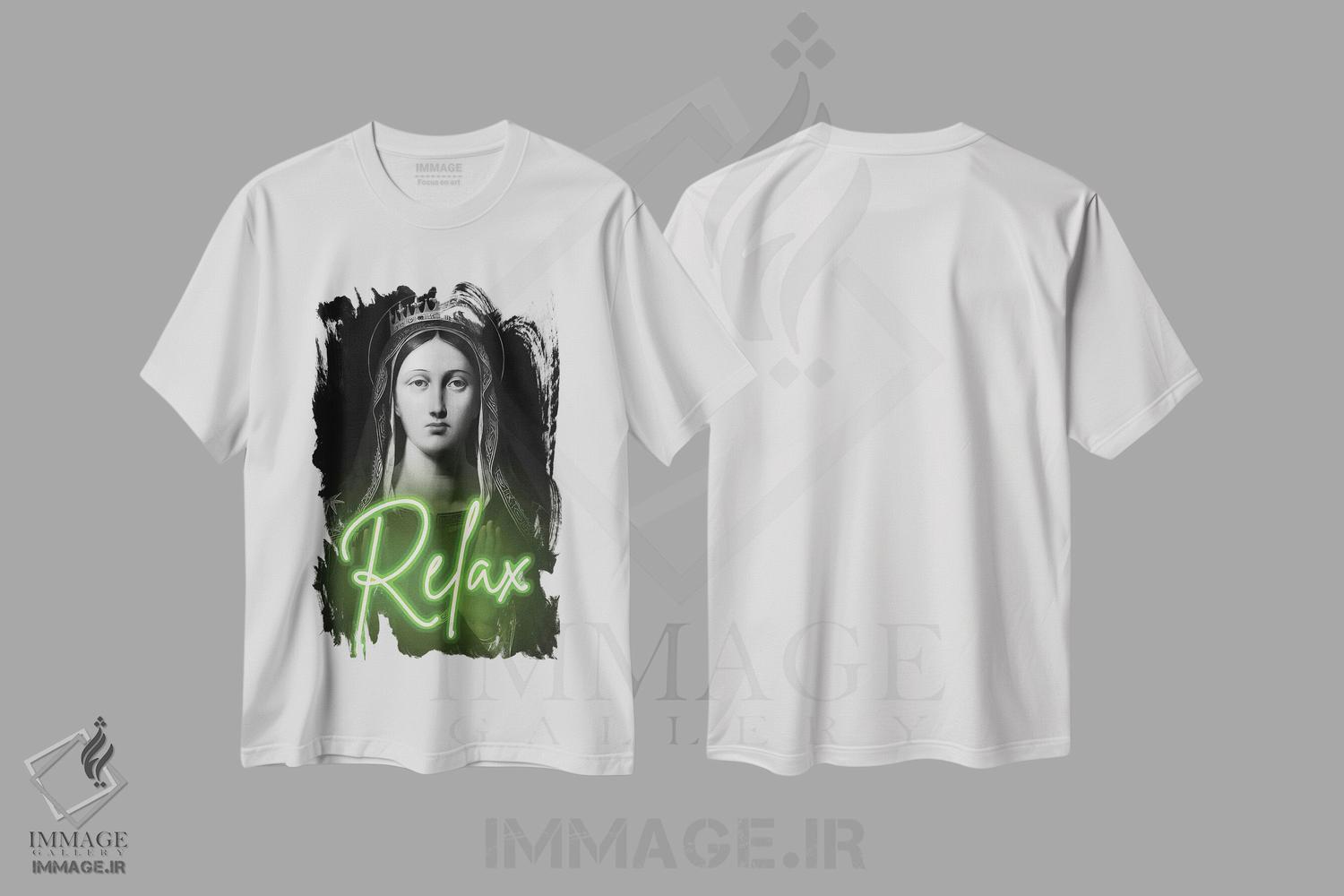تیشرت طرح دار پرترهٔ ریلکس به سبک ماکسیمالیستی، تزئینی اثر بونا فیدسا | فروشگاه ایماژ