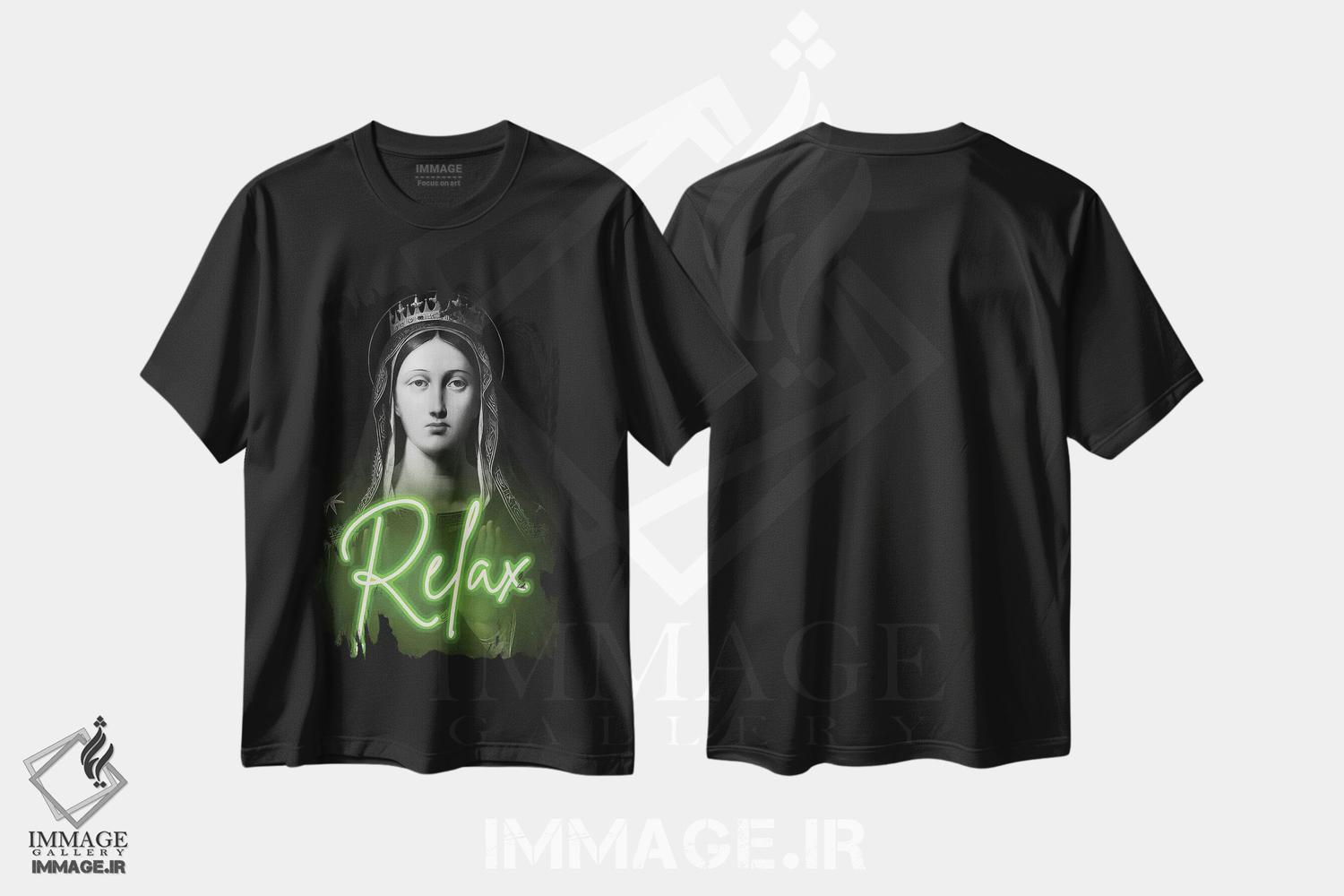 تیشرت طرح دار پرترهٔ ریلکس به سبک ماکسیمالیستی، تزئینی اثر بونا فیدسا | immage.ir