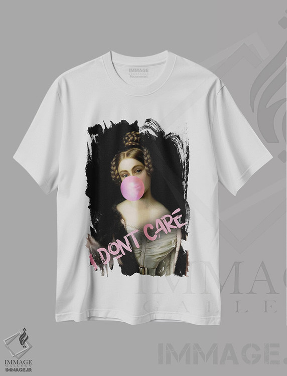 تیشرت طرح دار پرترهٔ وینتیج آدامس بادکنکی، تزئینی اثر بونا فیدسا | فروشگاه ایماژ