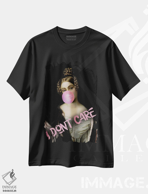 تیشرت طرح دار پرترهٔ وینتیج آدامس بادکنکی، تزئینی اثر بونا فیدسا | immage.ir