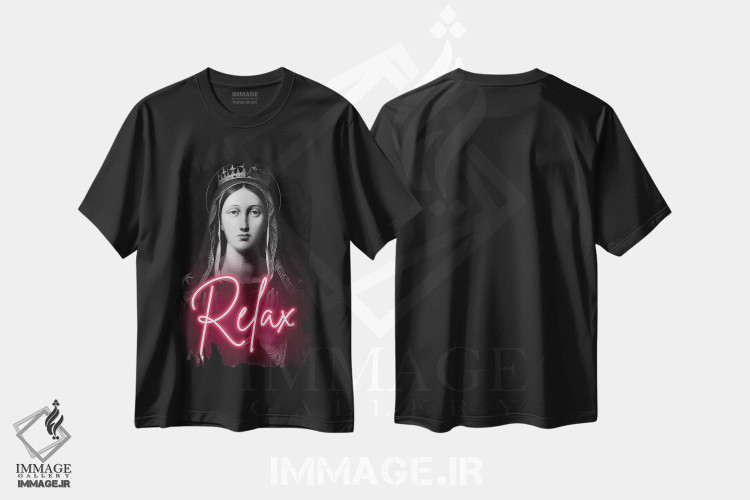 تیشرت طرح دار پرترهٔ دارک آکادمیا با نقل قول نئونی، تزئینی اثر بونا فیدسا | فروشگاه ایماژ