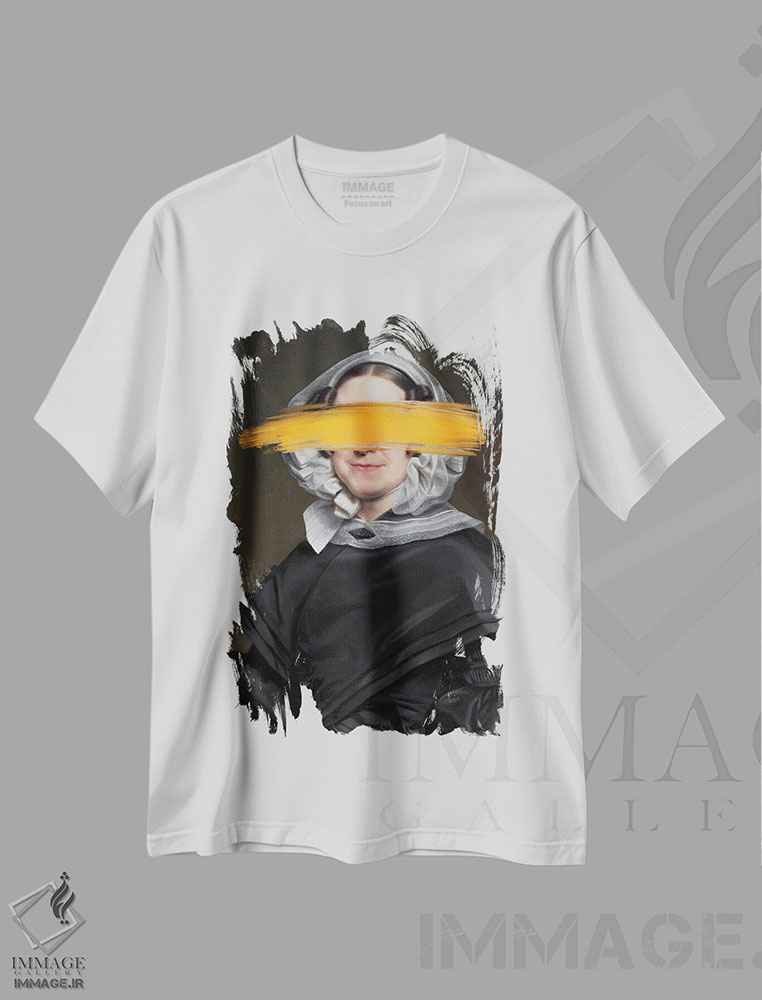 تیشرت طرح دار پرتره های کلاژ رنسانسی با تغییر خلاقانه، هنر دیجیتال اثر بونا فیدسا | فروشگاه ایماژ