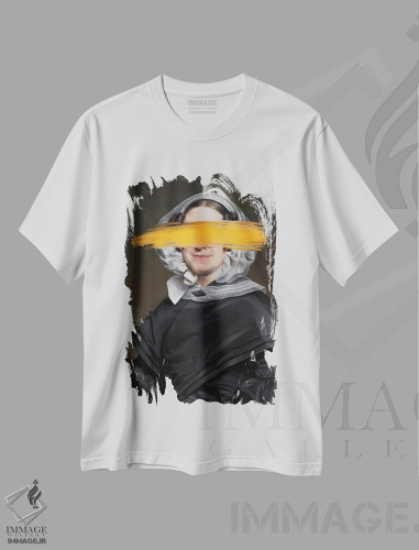 تیشرت طرح دار پرتره های کلاژ رنسانسی با تغییر خلاقانه، هنر دیجیتال اثر بونا فیدسا | فروشگاه ایماژ