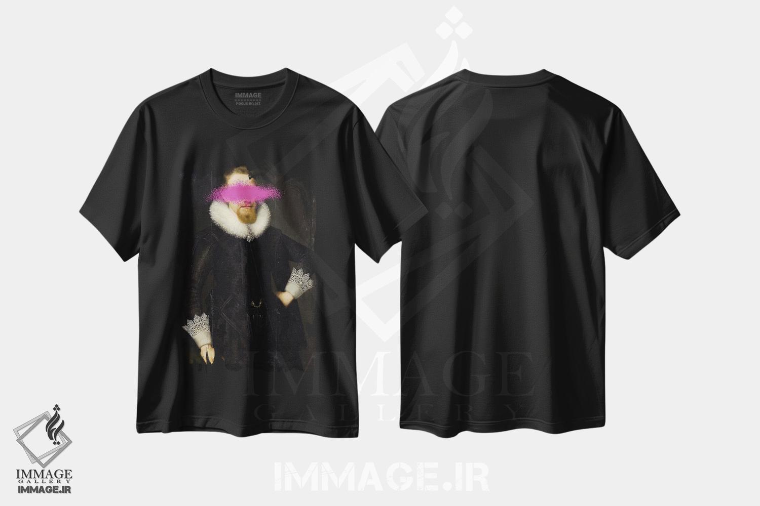 تیشرت طرح دار کلاژهای سورئال از پرتره های رنسانسی، هنر دیجیتال اثر بونا فیدسا | immage.ir