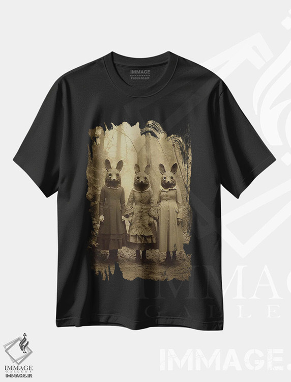 تیشرت طرح دار فرقهٔ خرگوشی جنگل، هنر دیجیتال اثر بونا فیدسا | immage.ir