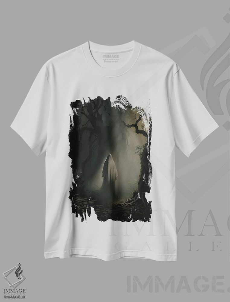 تیشرت طرح دار روح در جنگل زیر نور ماه، هنر دیجیتال اثر بونا فیدسا | immage.ir