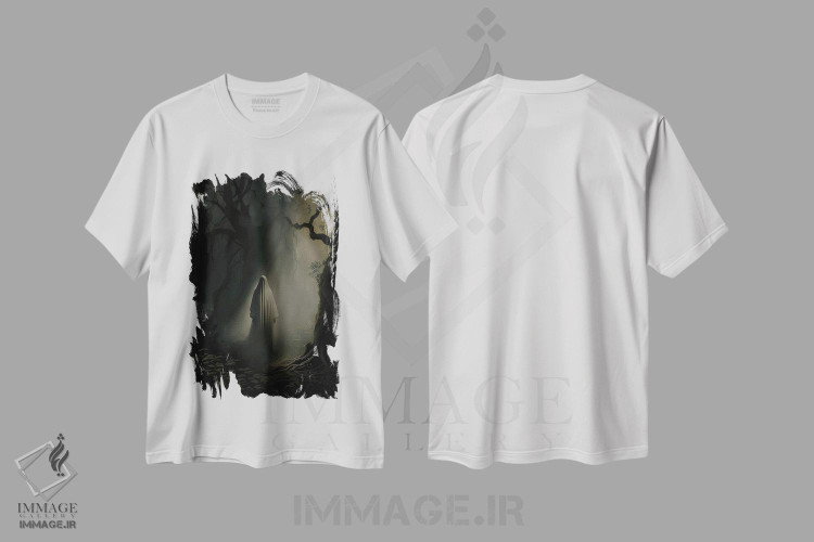 تیشرت طرح دار روح در جنگل زیر نور ماه، هنر دیجیتال اثر بونا فیدسا | immage.ir