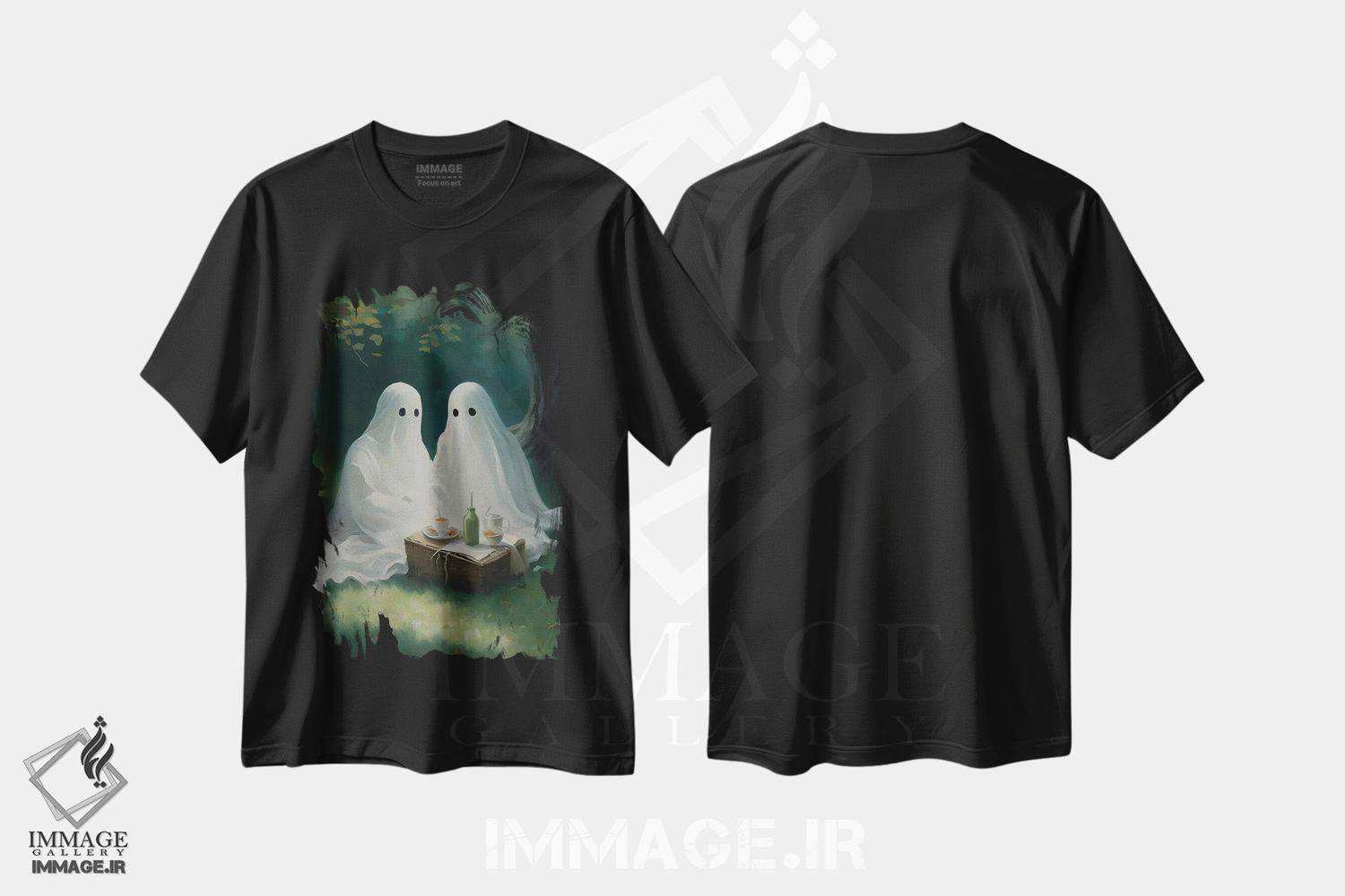 تیشرت طرح دار زوج روح در حال پیک نیک، هنر دیجیتال اثر بونا فیدسا | immage.ir