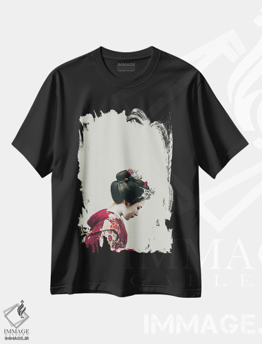 تیشرت طرح دار پرتره گیشا، دکور آسیایی اثر بونا فیدسا | فروشگاه ایماژ