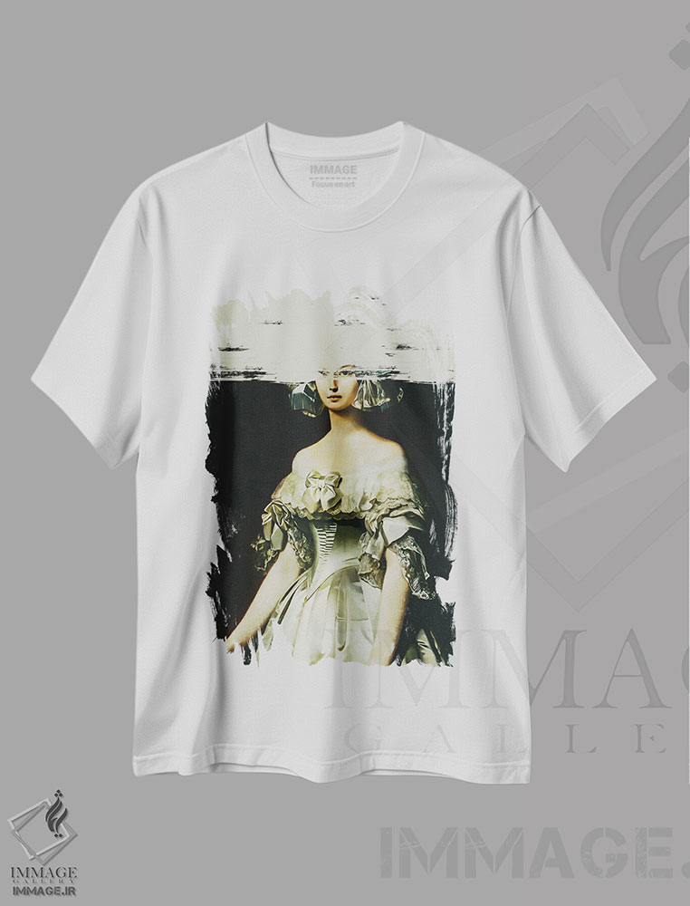 تیشرت طرح دار ظرافت ناتمام II، هنر دیجیتال اثر بونا فیدسا | فروشگاه ایماژ