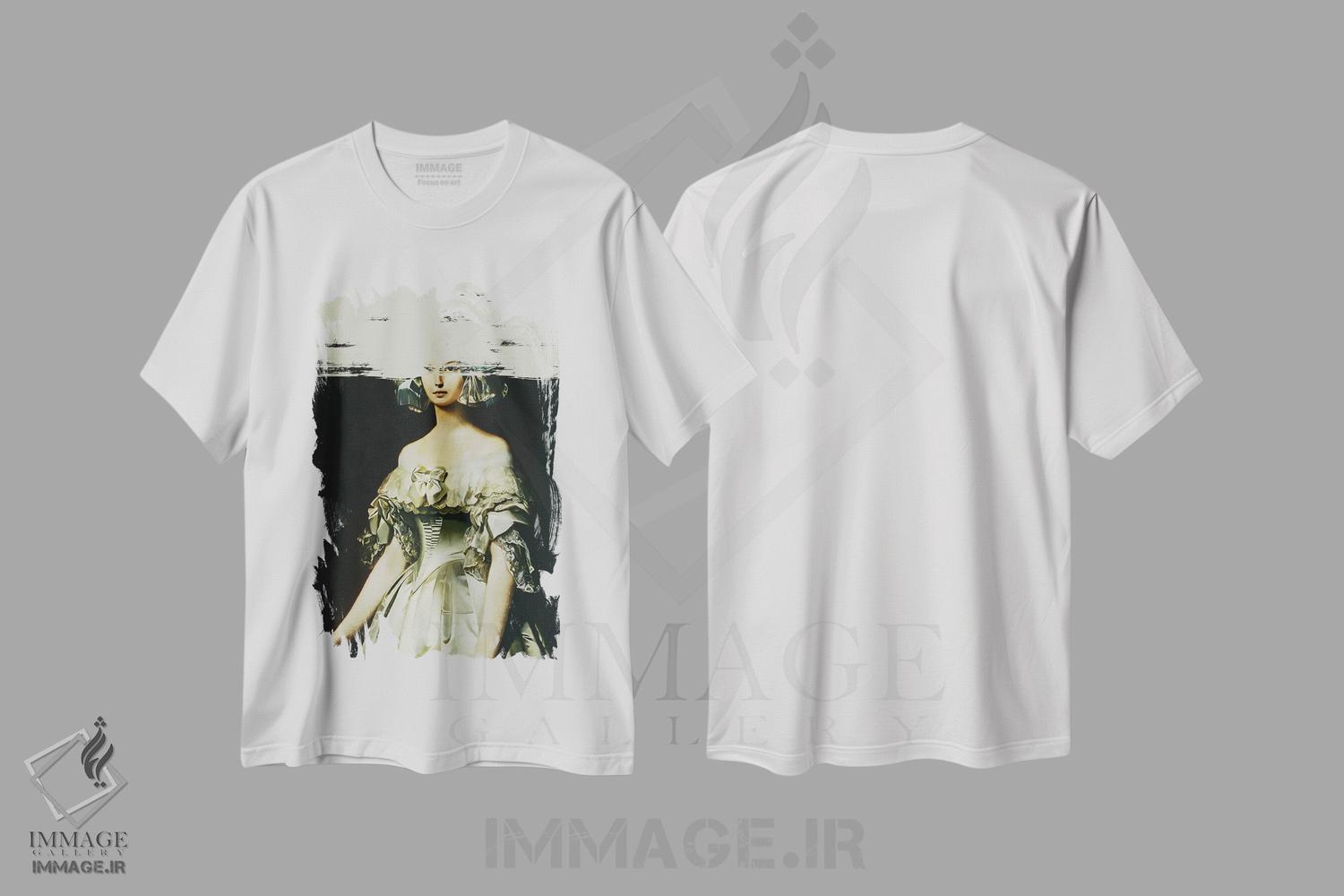 تیشرت طرح دار ظرافت ناتمام II، هنر دیجیتال اثر بونا فیدسا | فروشگاه ایماژ