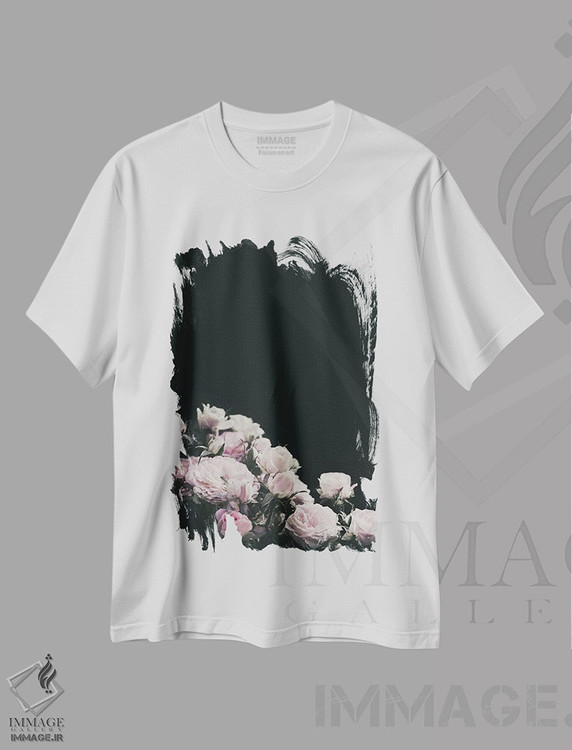 تیشرت طرح دار رز صورتی کم رنگ، تزئینی اثر بونا فیدسا | immage.ir
