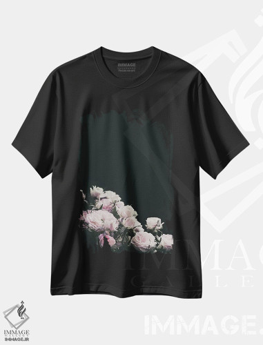تیشرت طرح دار رز صورتی کم رنگ، تزئینی اثر بونا فیدسا | فروشگاه ایماژ