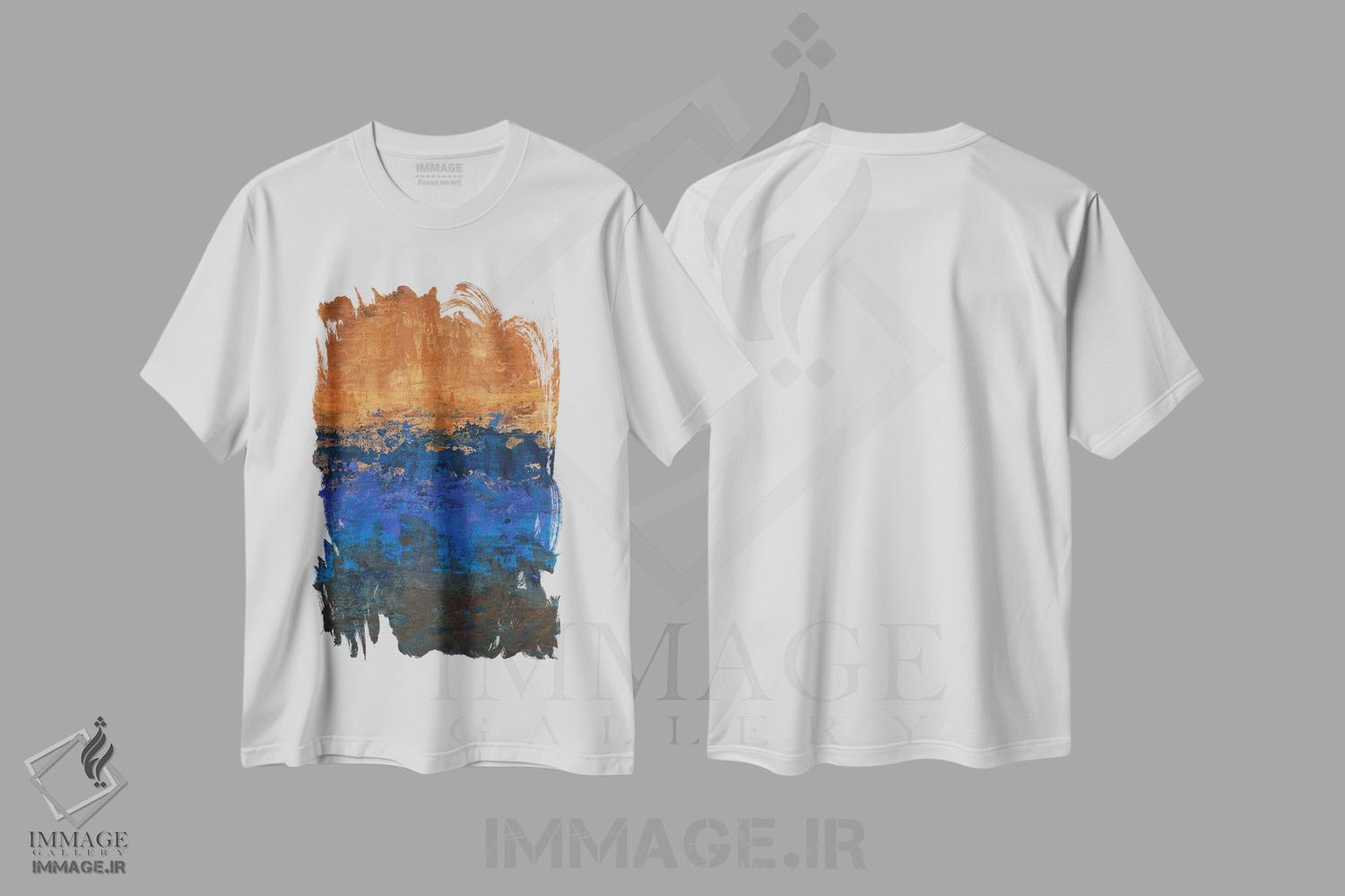 تیشرت طرح دار بدون عنوان اثر بریژیت بالبینوت | immage.ir