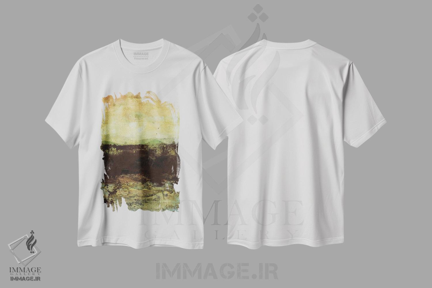 تیشرت طرح دار مطالعه منظره IV اثر بریژیت بالبینوت | immage.ir