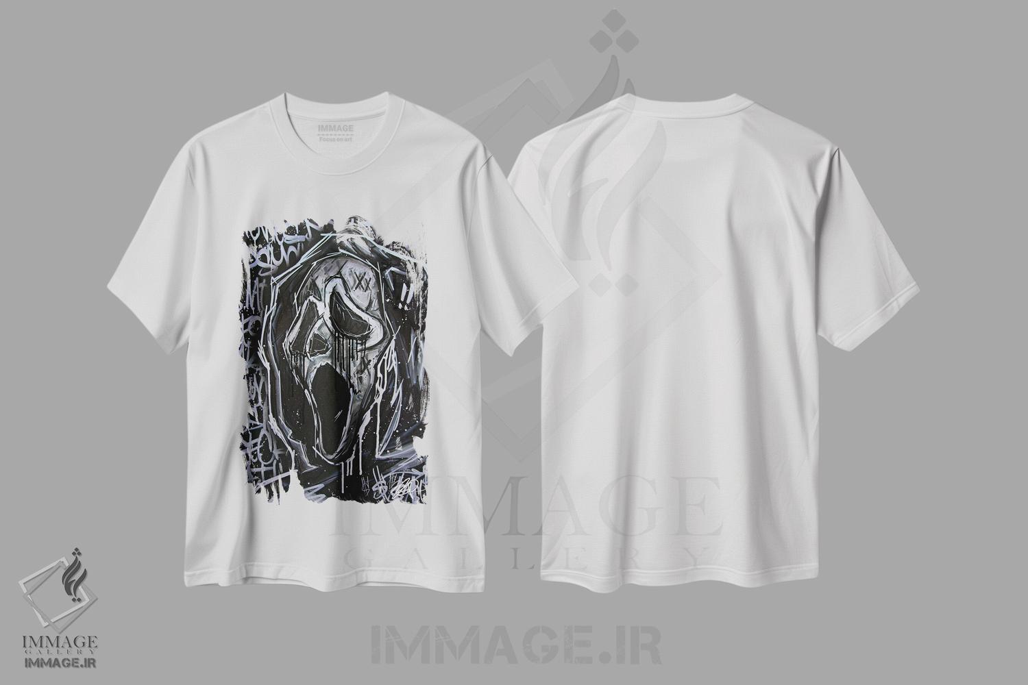 تیشرت طرح دار گوست فیس، مدیوم اثر برایان گارسیا | immage.ir