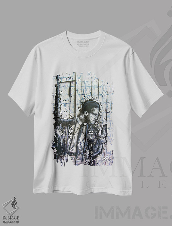 تیشرت طرح دار مالکوم ایکس، مدیوم اثر برایان گارسیا | فروشگاه ایماژ