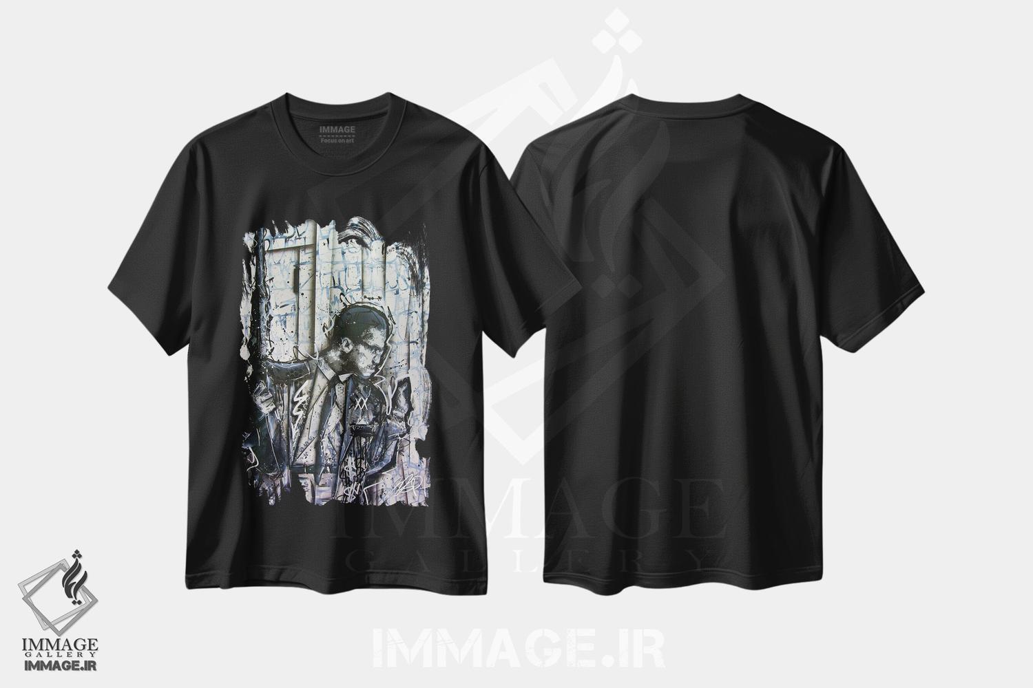 تیشرت طرح دار مالکوم ایکس، مدیوم اثر برایان گارسیا | immage.ir