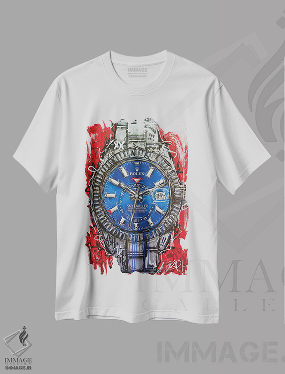 تیشرت طرح دار رولکس اسکای-دولر، مدیوم اثر برایان گارسیا | immage.ir