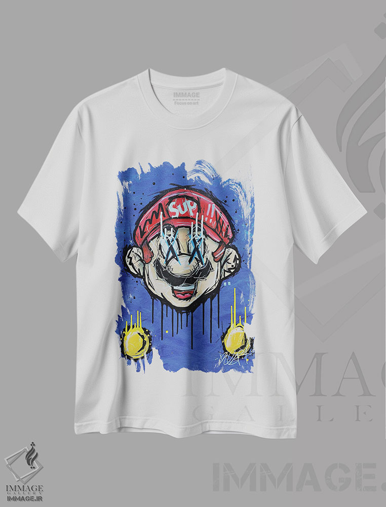 تیشرت طرح دار سوپر ماریو، مدیوم اثر برایان گارسیا | immage.ir