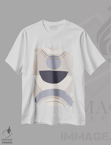 تیشرت طرح دار انتزاعی مدرن، آبستره اثر جس بروگینک | فروشگاه ایماژ