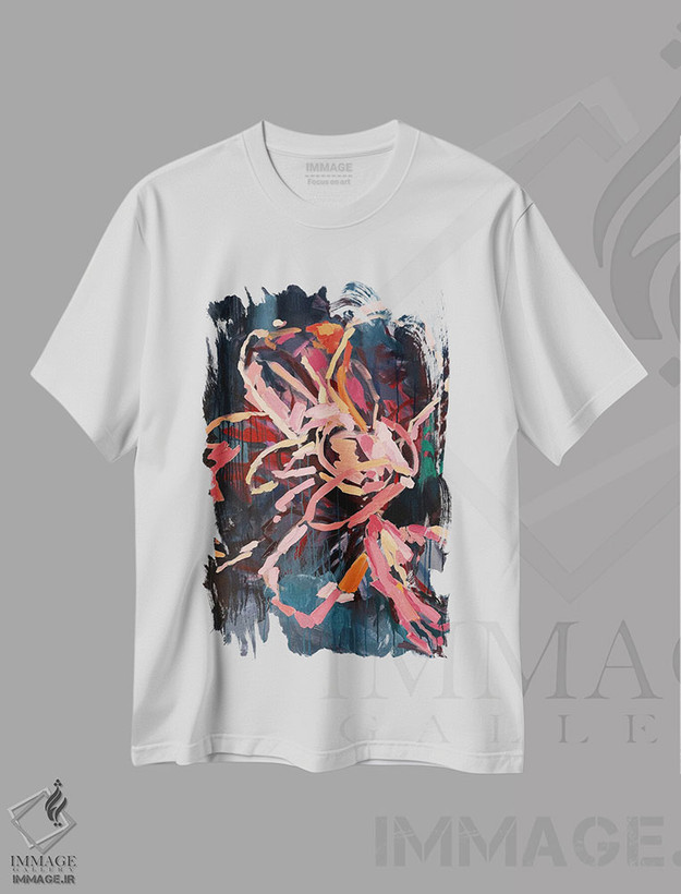تیشرت طرح دار رویاباف، آبستره اثر جولیا بورگ | فروشگاه ایماژ