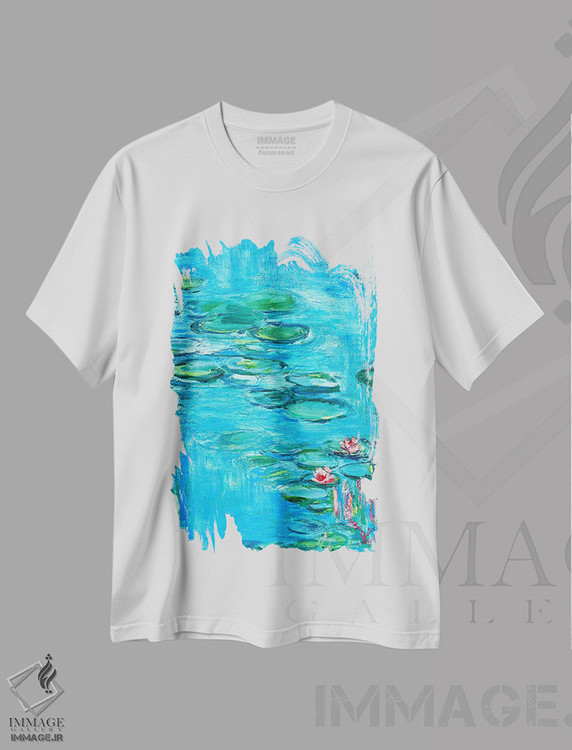 تیشرت طرح دار برکهٔ تابستانی، آبستره اثر جولیا بورگ | immage.ir