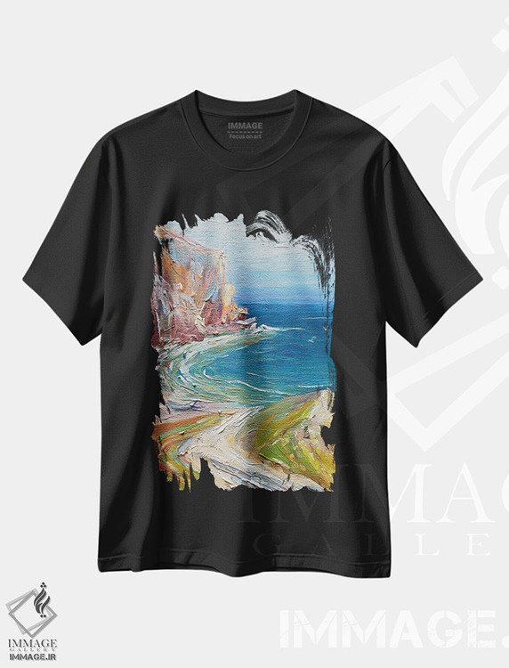 تیشرت طرح دار دلبستهٔ زندگی اثر جولیا بورگ | فروشگاه ایماژ