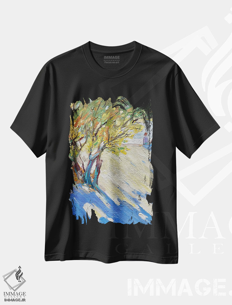 تیشرت طرح دار دلبستهٔ زندگی اثر جولیا بورگ | immage.ir