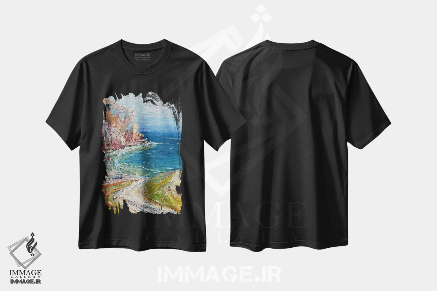 تیشرت طرح دار دلبستهٔ زندگی اثر جولیا بورگ | فروشگاه ایماژ