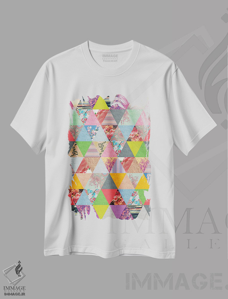 تیشرت طرح دار گمشده در، آبستره اثر بیانکا گرین | فروشگاه ایماژ