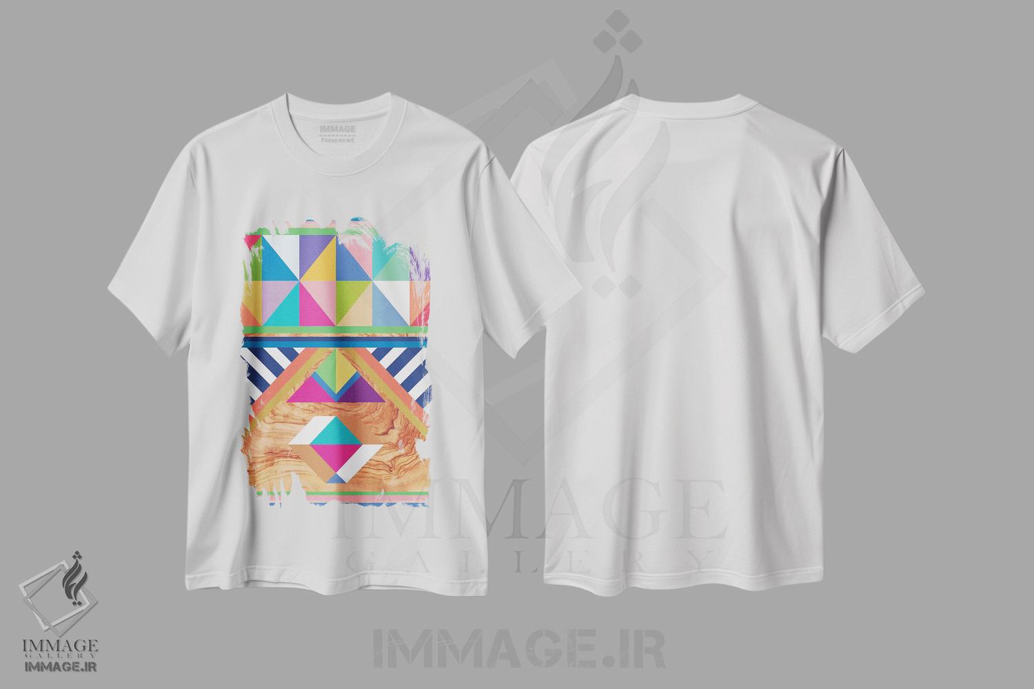 تیشرت طرح دار وودی، آبستره اثر بیانکا گرین | فروشگاه ایماژ