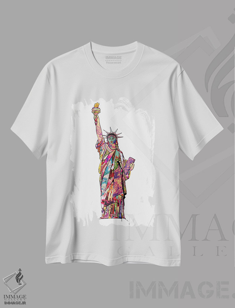 تیشرت طرح دار تندیس آزادی، تزئینی اثر بیانکا گرین | فروشگاه ایماژ