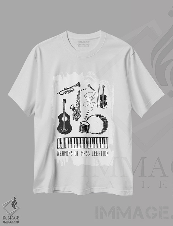 تیشرت طرح دار سلاح های خلق عظیم، دست نقاشی و طراحی دستی اثر بیانکا گرین | immage.ir