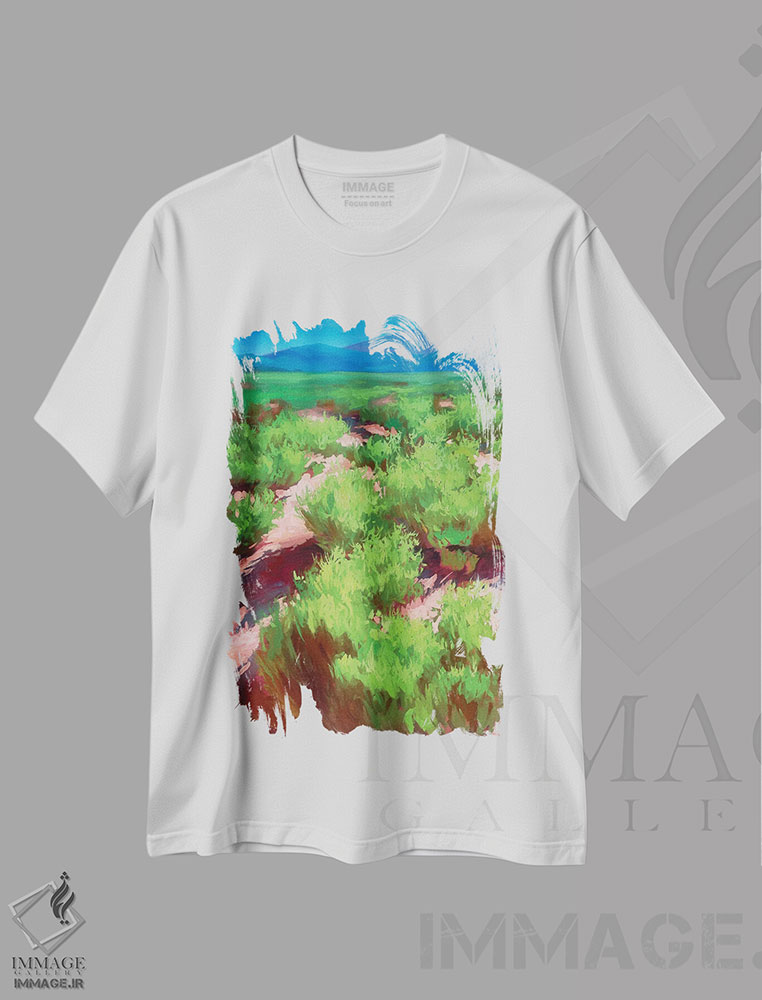 تیشرت طرح دار ساوانا، آبستره اثر آنا بوگوشفسکایا | فروشگاه ایماژ