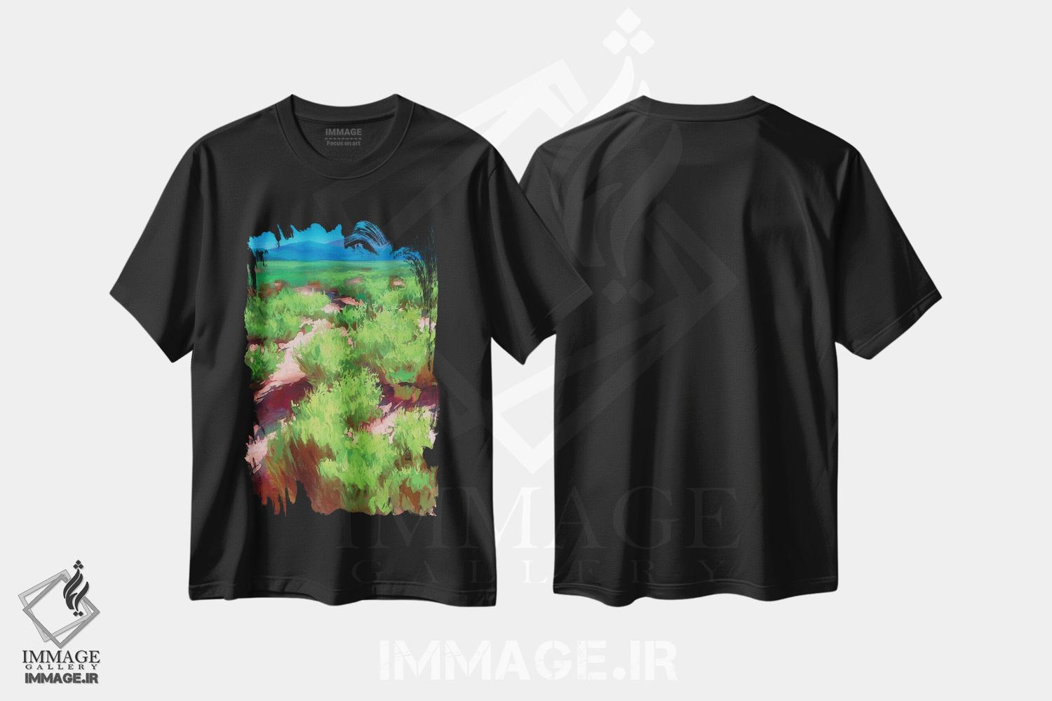 تیشرت طرح دار ساوانا، آبستره اثر آنا بوگوشفسکایا | immage.ir