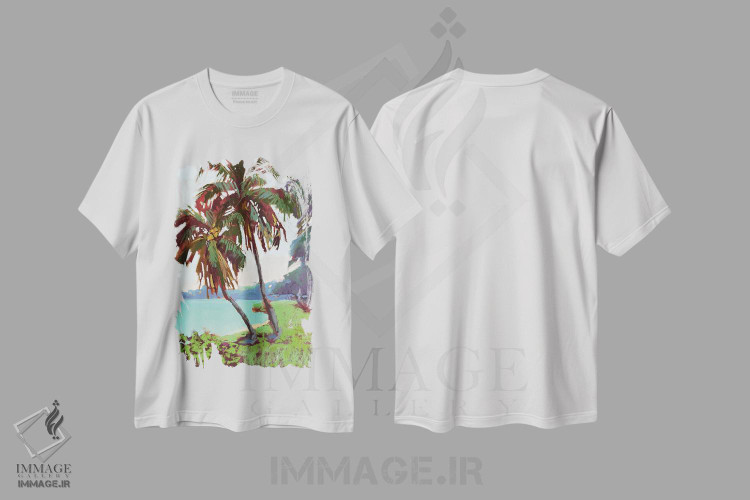 تیشرت طرح دار آب آبی فیروزه ای، دکور معاصر اثر آنا بوگوشفسکایا | immage.ir