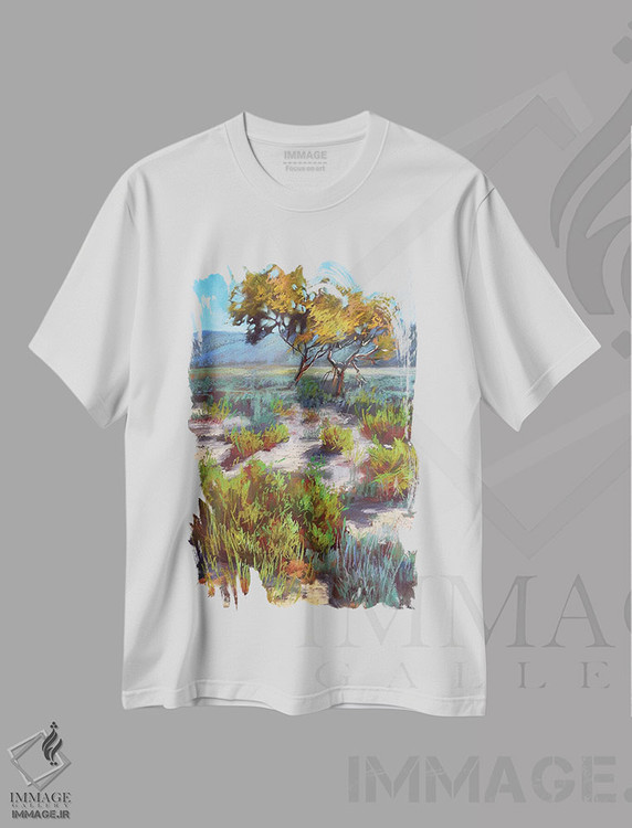 تیشرت طرح دار درخت آفریقایی، آبستره اثر آنا بوگوشفسکایا | فروشگاه ایماژ