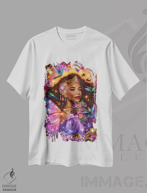 تیشرت طرح دار ملکه تابستان، هنر دیجیتال اثر بریگید اشوود | فروشگاه ایماژ