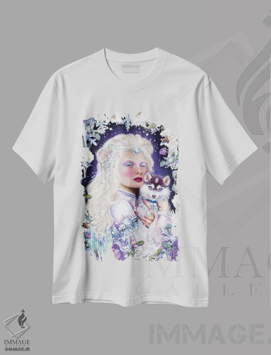 تیشرت طرح دار ملکه زمستان، هنر دیجیتال اثر بریگید اشوود | فروشگاه ایماژ