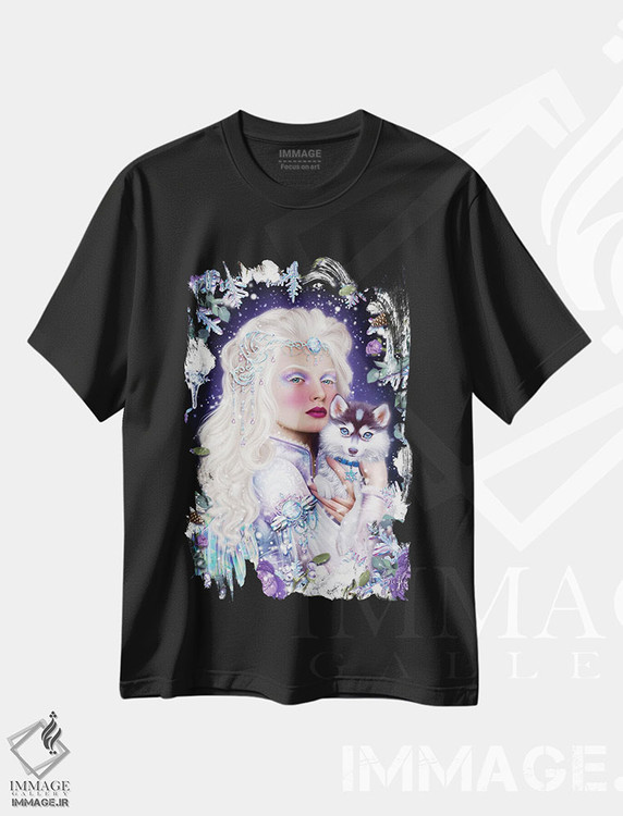 تیشرت طرح دار ملکه زمستان، هنر دیجیتال اثر بریگید اشوود | immage.ir