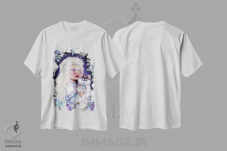 تیشرت طرح دار ملکه زمستان، هنر دیجیتال اثر بریگید اشوود | فروشگاه ایماژ