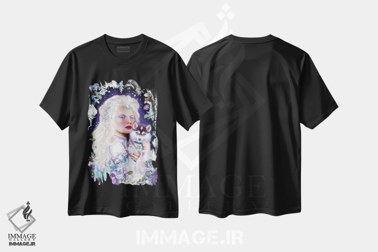 تیشرت طرح دار ملکه زمستان، هنر دیجیتال اثر بریگید اشوود | immage.ir