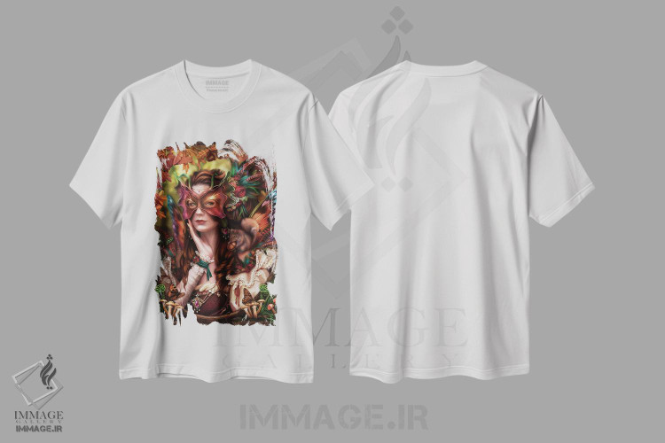 تیشرت طرح دار ملکه پاییز، هنر دیجیتال اثر بریگید اشوود | immage.ir