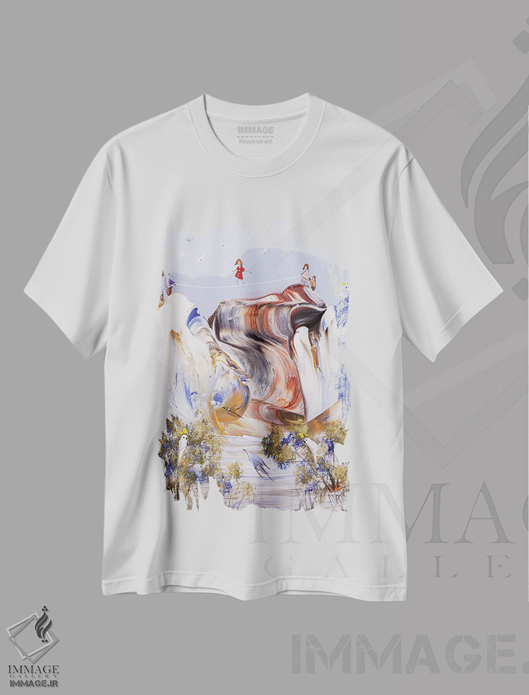 تیشرت طرح دار خانواده، آبستره اثر آدام بوگوش | فروشگاه ایماژ